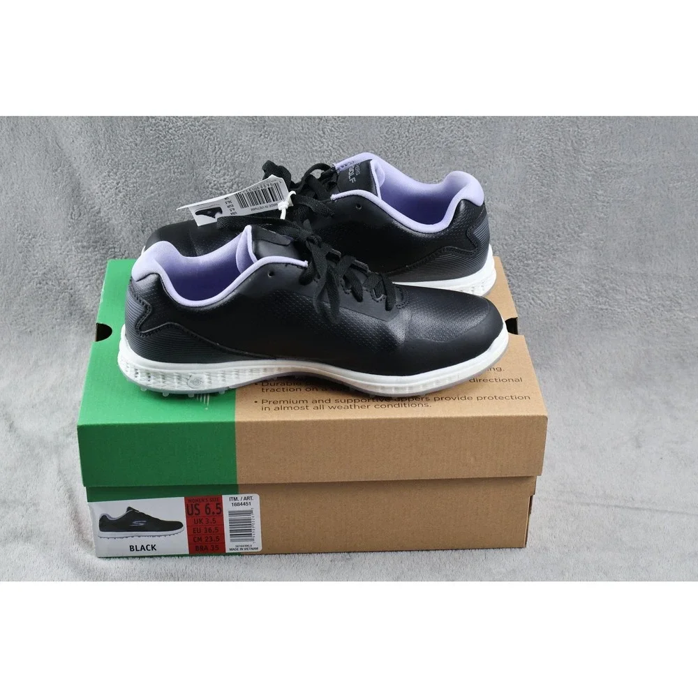 Skechers Women's Golf Shoes US 6.5 56164 BKLV Spiked Black Purple Athletic